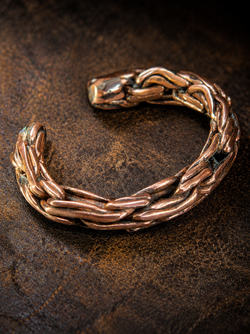 One-of-a-Kind Handcrafted Copper Cuff — Medium