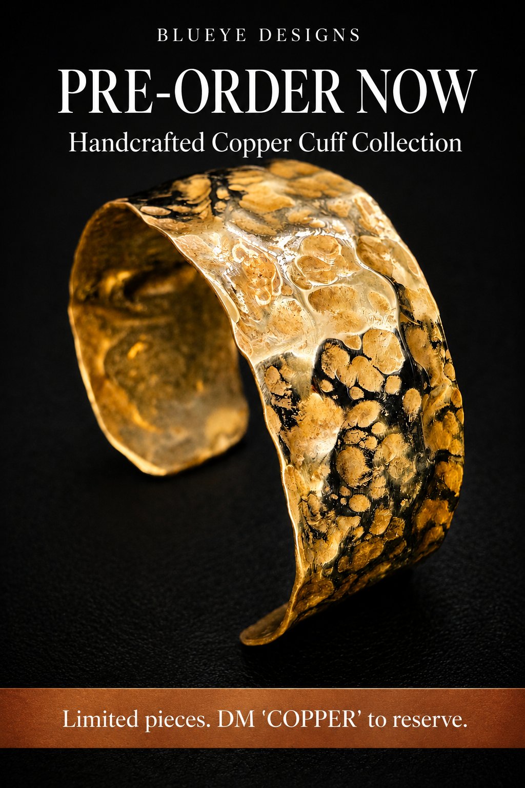 Handcrafted Hammered Brass Cuff Bracelet – Bold Artisan Style