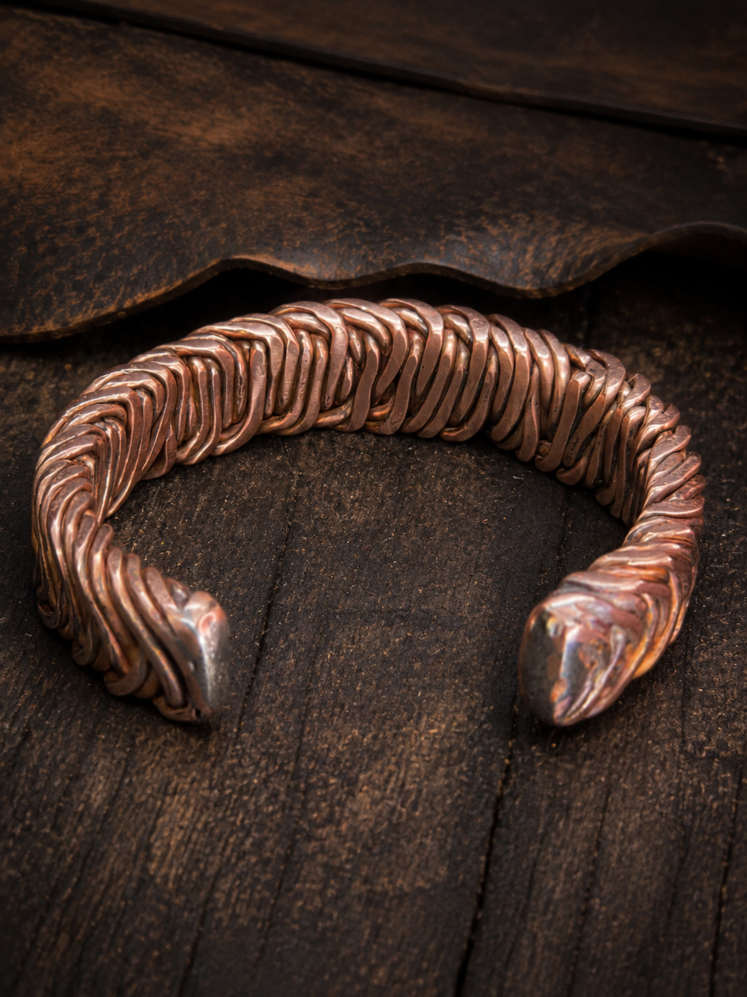 Handcrafted copper cuff bracelet Best fits Medium to large; see chart