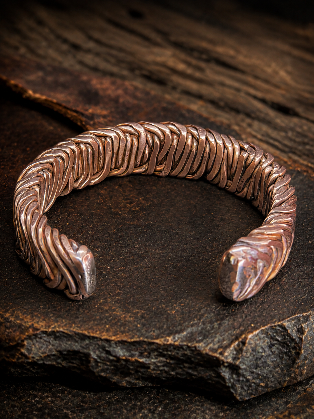 Handcrafted copper cuff bracelet Best fits Medium to large; see chart