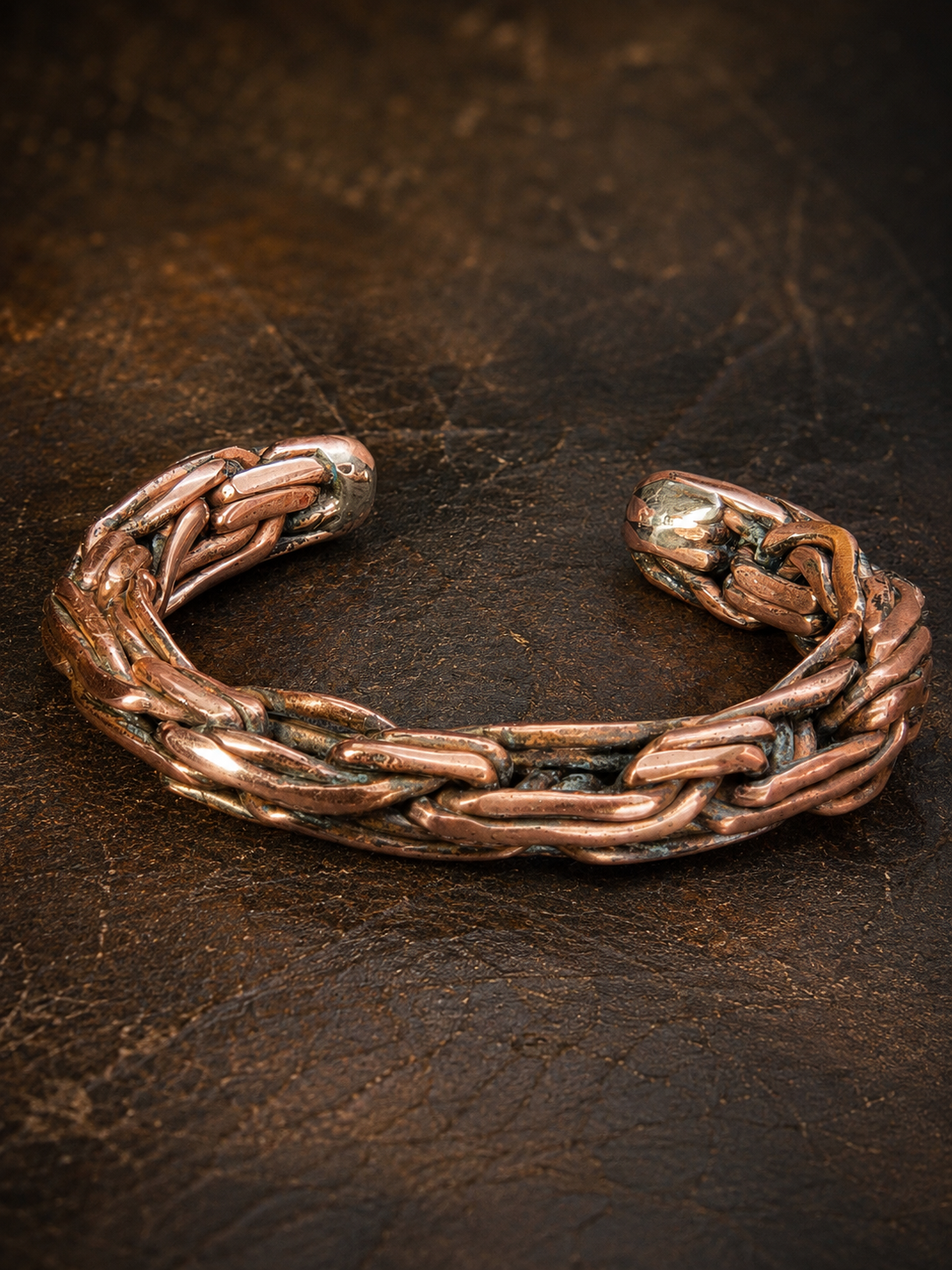 One-of-a-Kind Handcrafted Copper Cuff — Medium