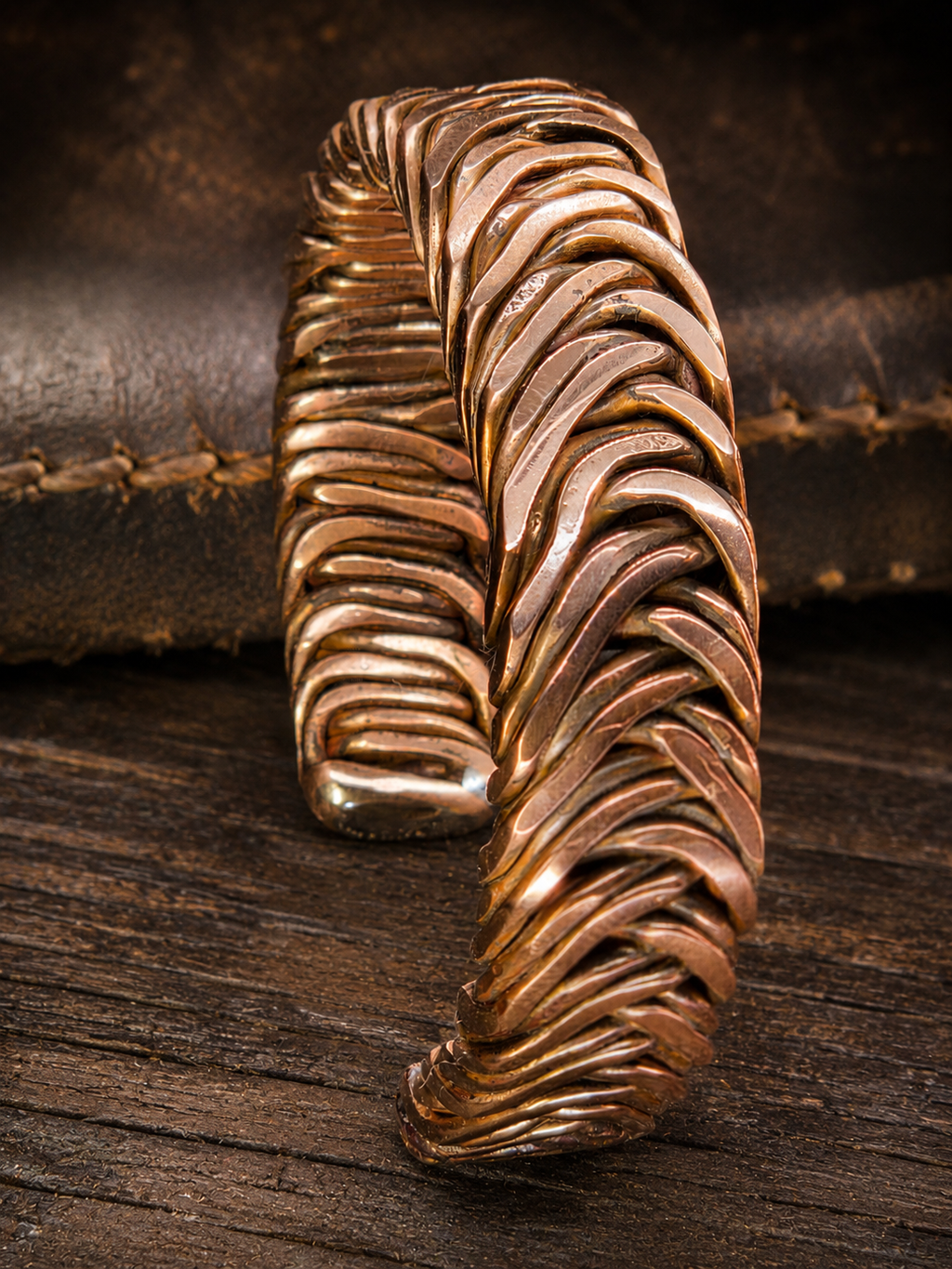 Handcrafted copper cuff bracelet Best fits Medium to large; see chart