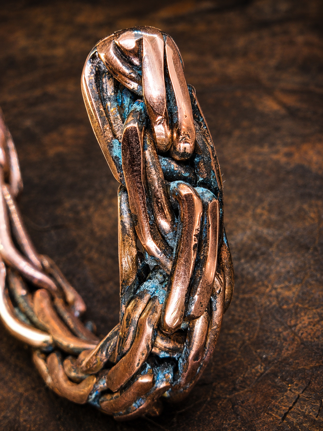 One-of-a-Kind Handcrafted Copper Cuff — Medium