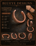 Handmade Copper Cuff Bracelet – One-of-a-Kind Design