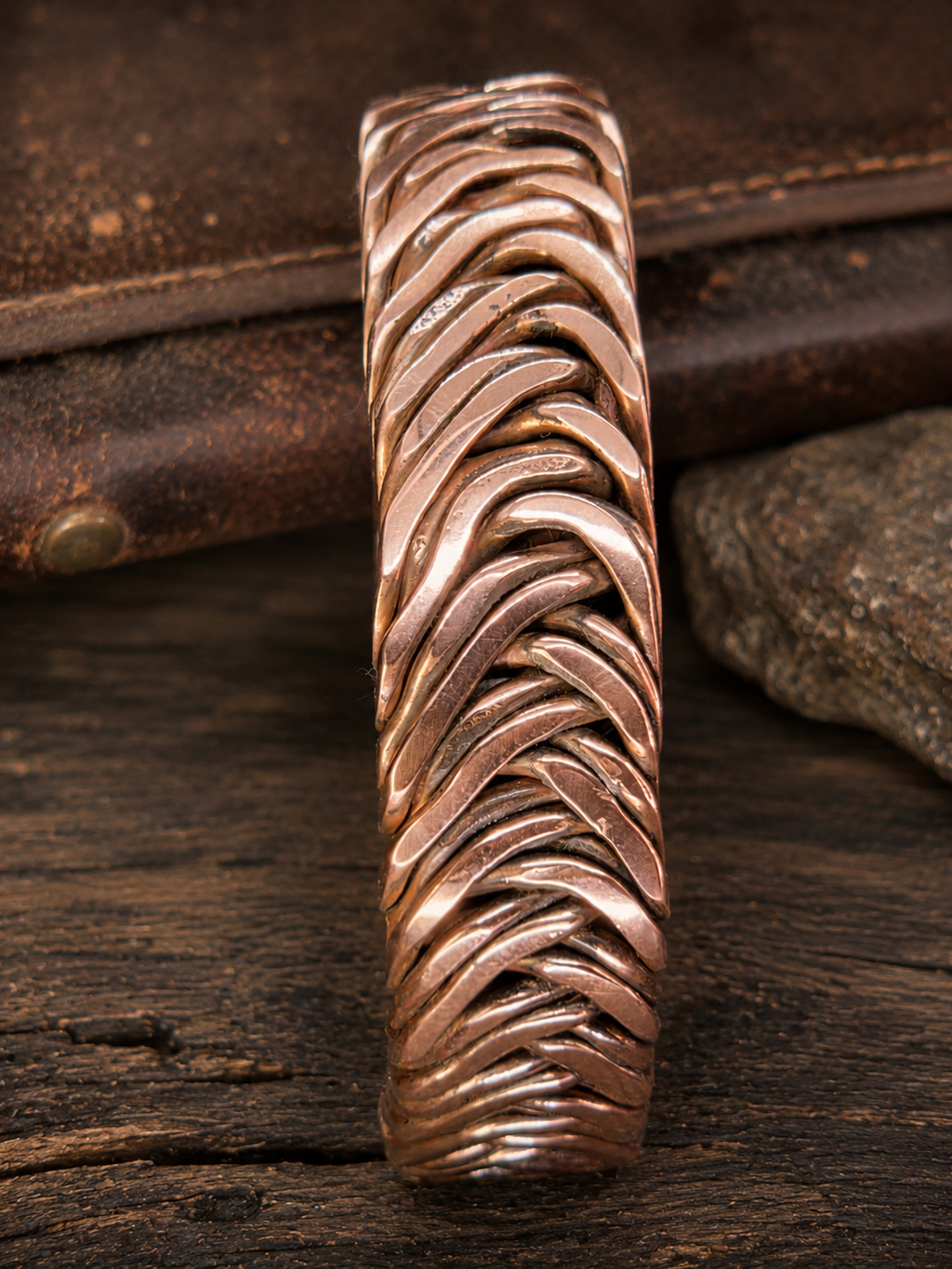 Handcrafted copper cuff bracelet Best fits Medium to large; see chart