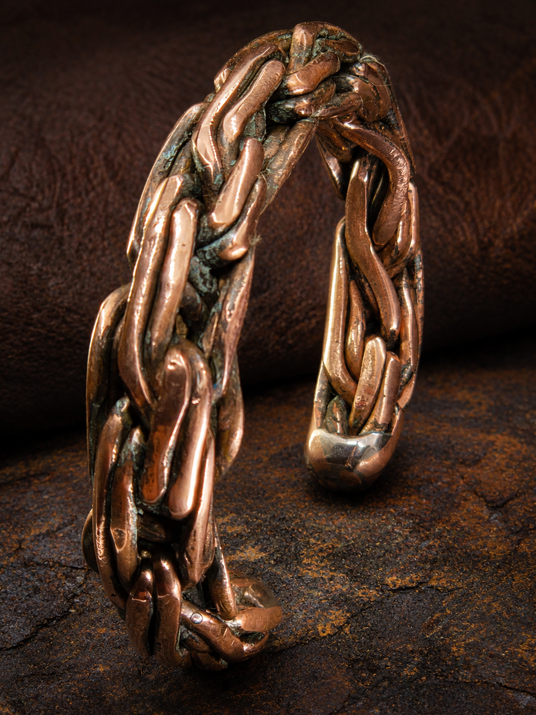 One-of-a-Kind Handcrafted Copper Cuff — Medium