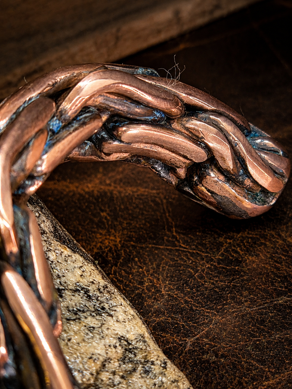 One-of-a-Kind Handcrafted Copper Cuff — Medium