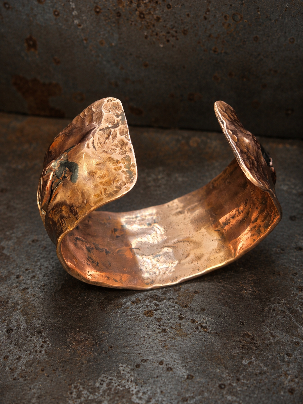 Handcrafted Copper Braided Cuff Bracelet - Boho Vintage Style