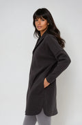 Cozy Comfort  Zip Up Hoodie Jacket  Black