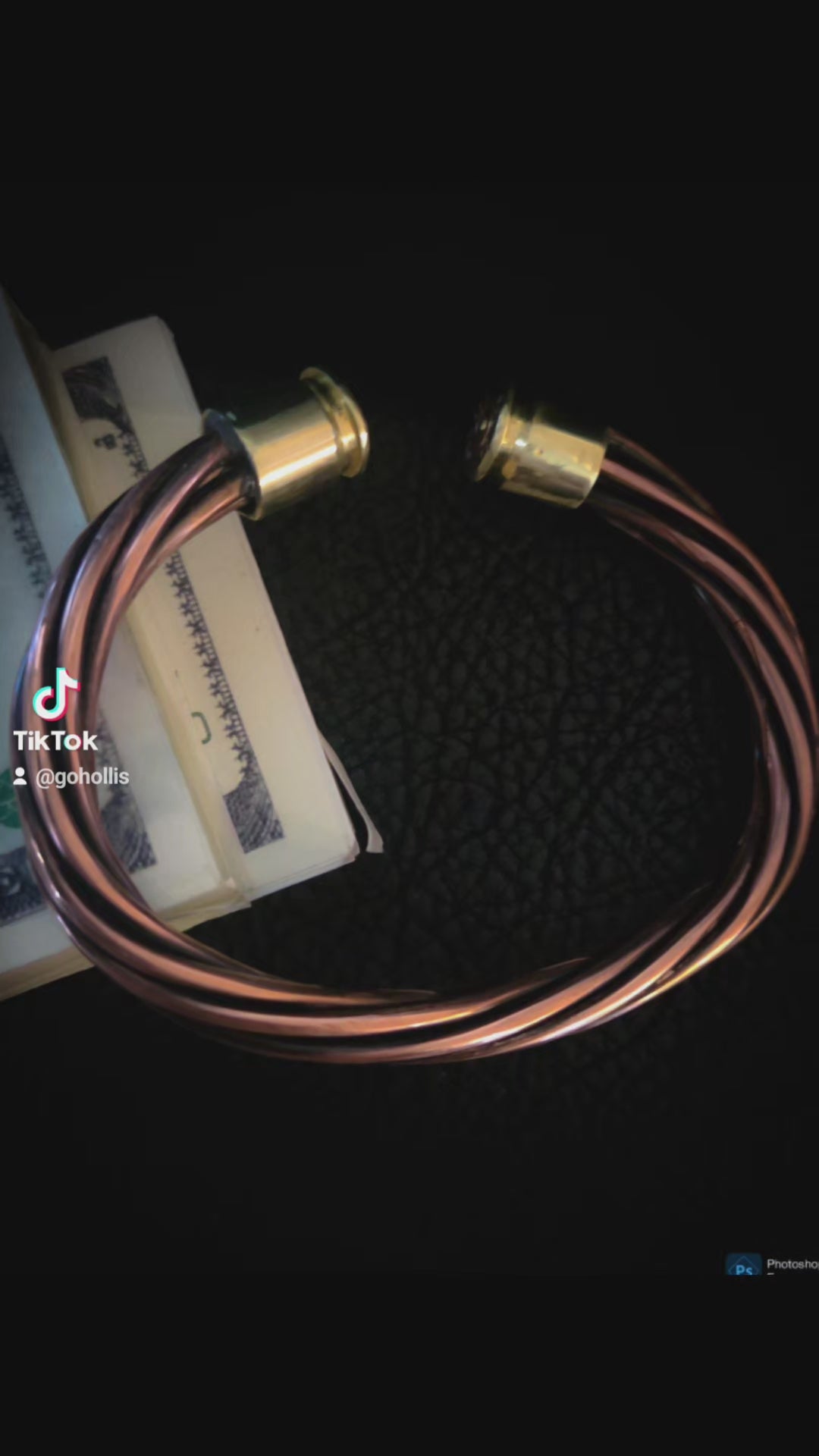 Copper cuff braclet Rifle Shell Cuff Bracelet