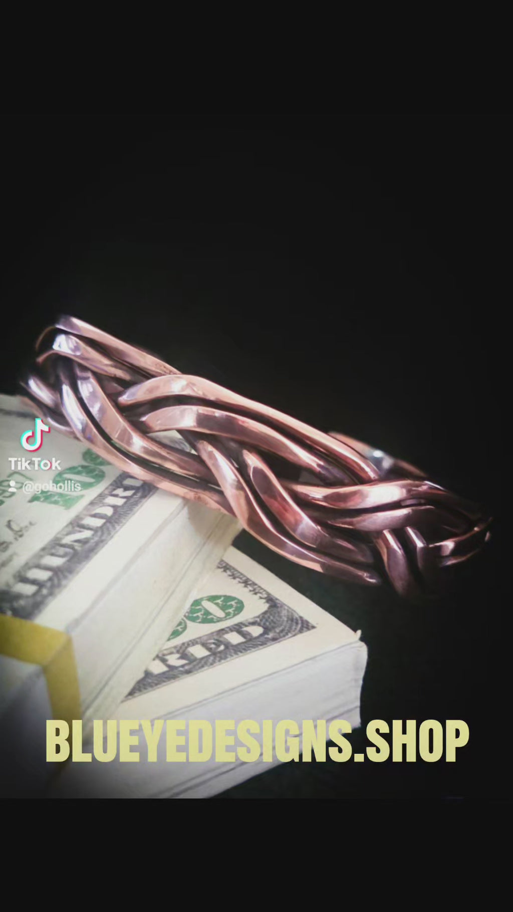 Handmade Braided Copper Cuff Bracelet – Polished Adjustable Unisex Bracelet