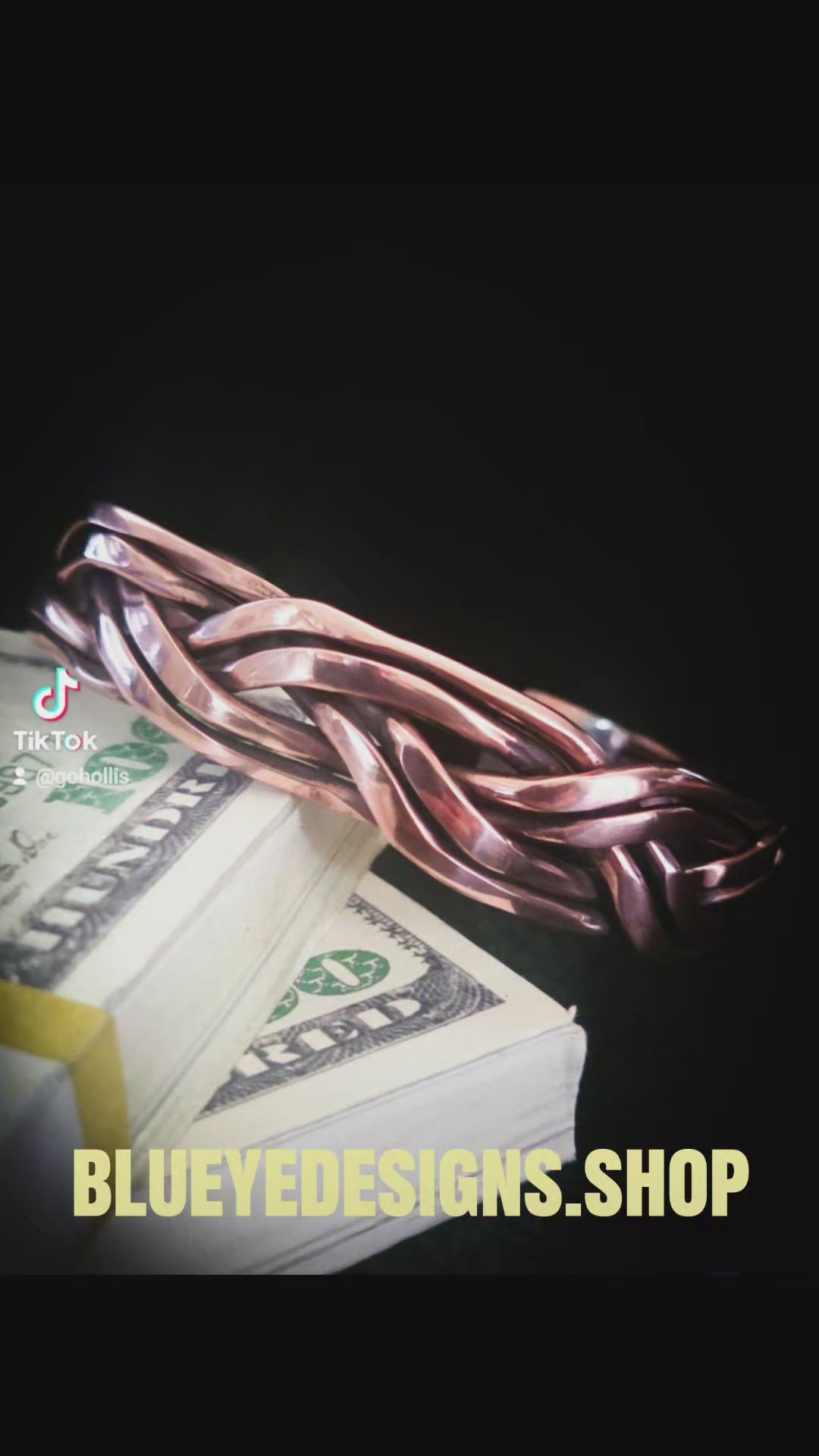 Handmade Braided Copper Cuff Bracelet – Polished Adjustable Unisex Bracelet