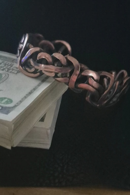 Unique Polished Copper Cuff Bracelet – One-of-a-Kind Statement Piece