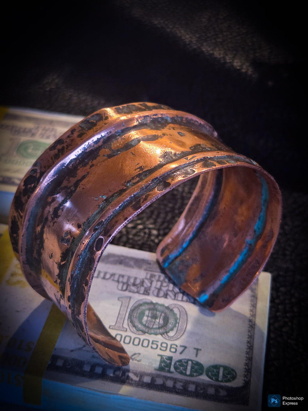 Handmade Hammered Copper Cuff Bracelet – Adjustable Patina Finish – One of a Kind