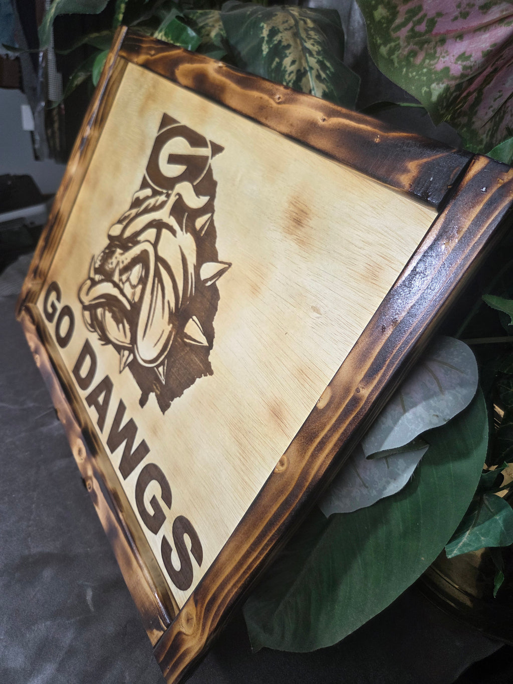🔥 Handmade “Go Dawgs” Rustic Wall Art – One of a Kind 🔥 - Blueye Designs