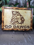 🔥 Handmade “Go Dawgs” Rustic Wall Art – One of a Kind 🔥 - Blueye Designs