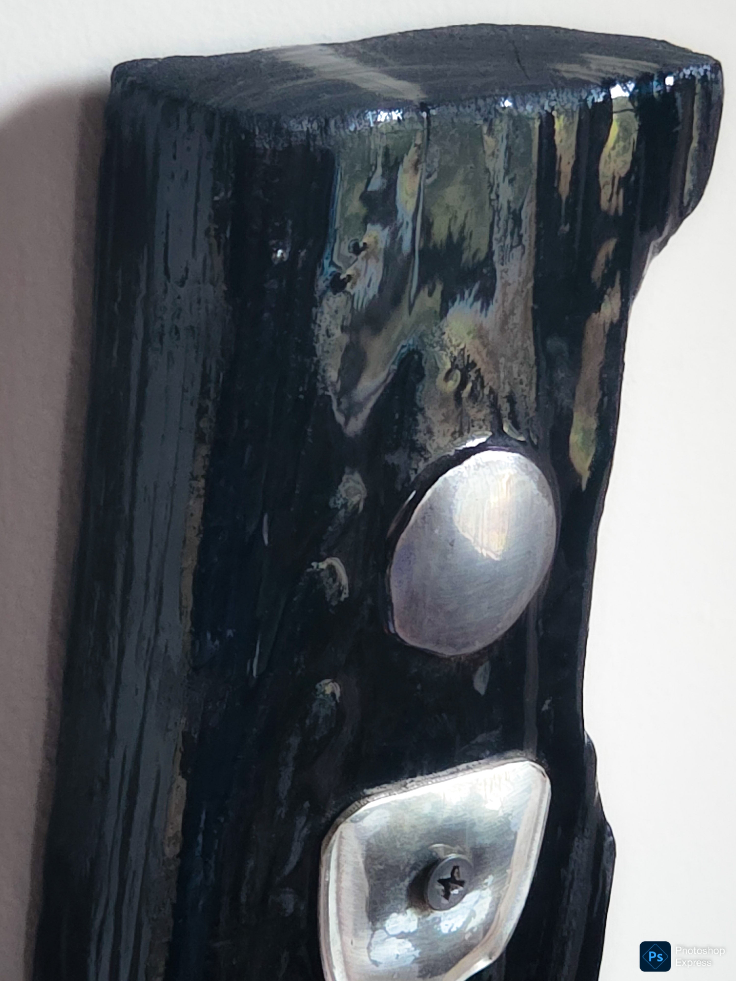 Handmade Driftwood Luxury Coat & Key Hanger – Epoxy Finish w/ Silver Hooks