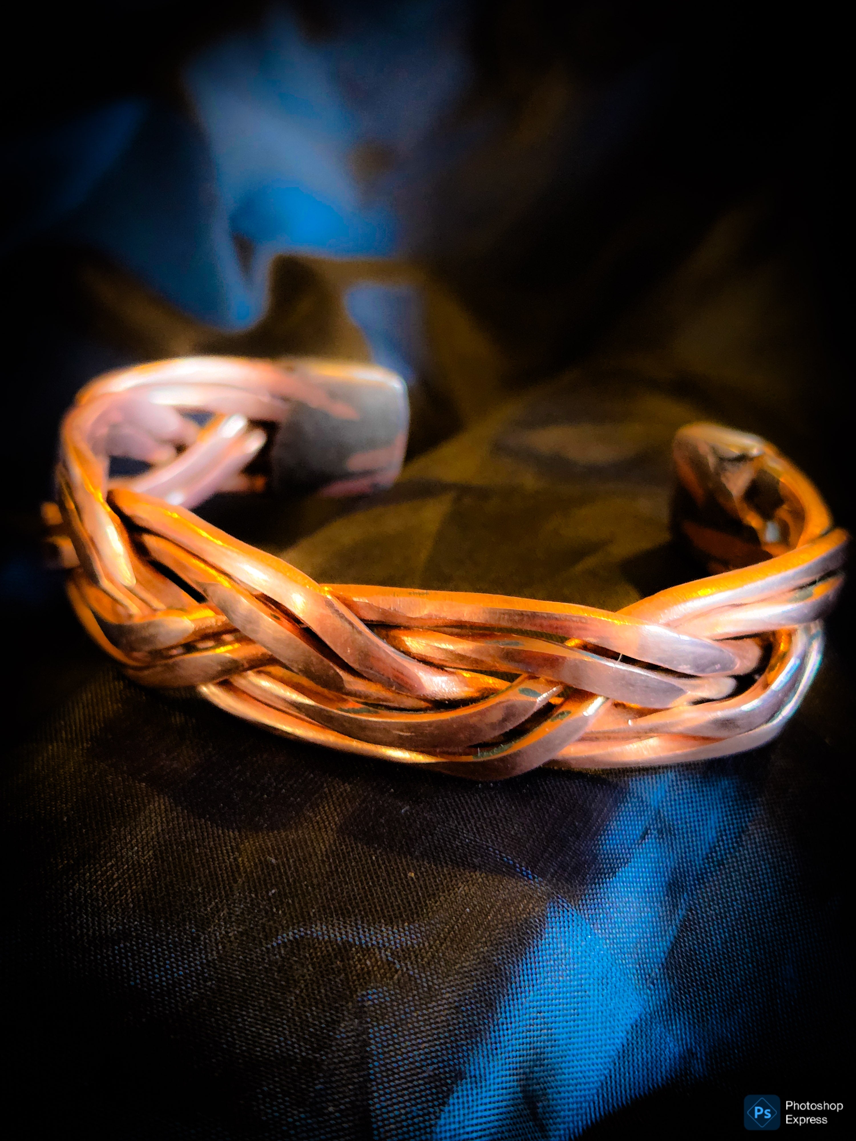 🔥 Handcrafted Copper Cuff Bracelet – Mirror Finish – Adjustable Unisex 🔥
