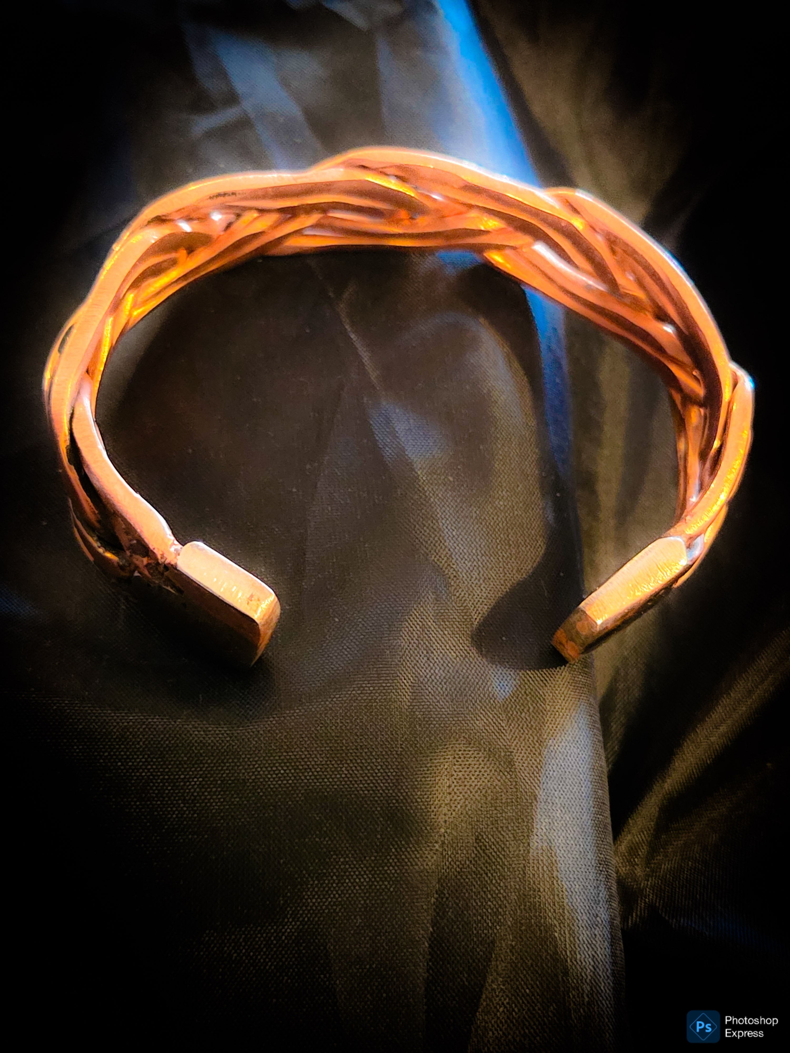 🔥 Handcrafted Copper Cuff Bracelet – Mirror Finish – Adjustable Unisex 🔥