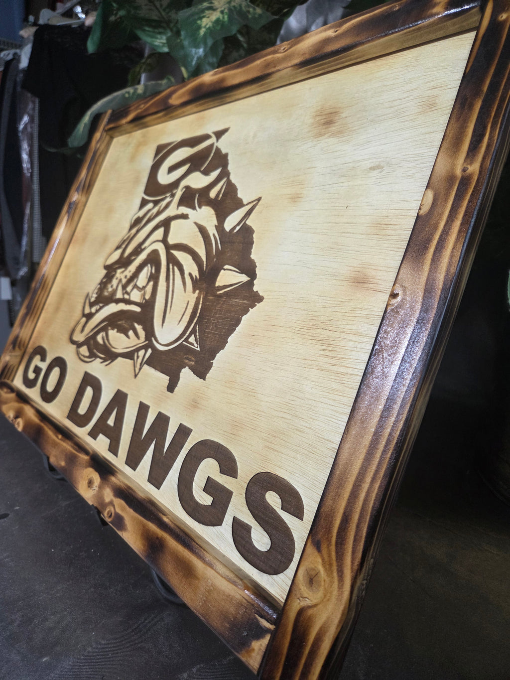 🔥 Handmade “Go Dawgs” Rustic Wall Art – One of a Kind 🔥 - Blueye Designs